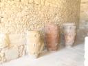 052. Storage jars, or pithoi, at Knossos - (Κνωσσός). Pithos (pl. Pithoi), or Πίθος, Πίθοι on ancient Greek, is a large earthenware storage jar