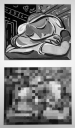 17. Picasso, pixelization - The lower painting consists of the small squares