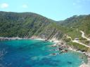 06. View of Aghios Ioannis beach from above - It is located on the right of the steps to Mamma Mia church.