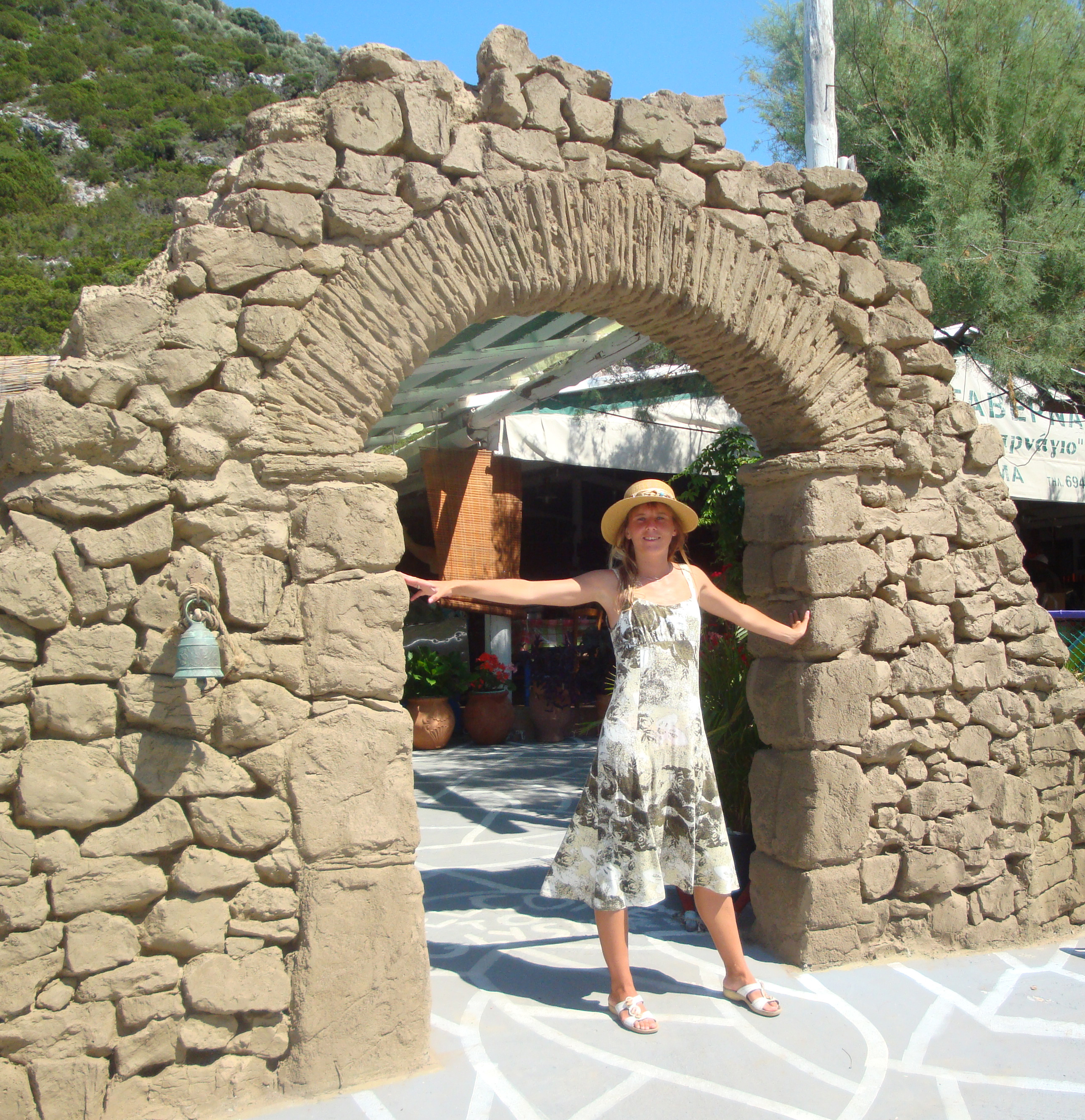 Arc of Villa Donna - This arc was moved from the Villa Donna to Glysteri beach (Γλυστέρι)