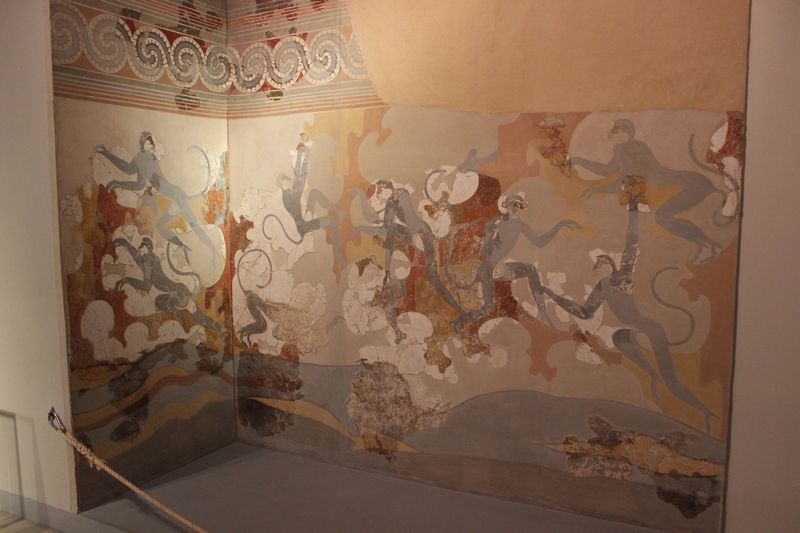 Blue monkeys, Akrotiri (Ακρωτήρι). Museum of Firá, Santorini