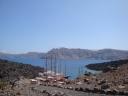 06. Ships in the harbor at the foot of the volcano - Nea Kameni island