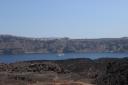 09. Black rocks and sea views of Nea Kameni island - Santorini