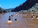 10. Bathing in sulfur springs near Palea Kameni islet - (η Παλαιά Καμένη) Santorini