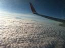 001. Sky in the snowdrifts - On the way from Helsinki to Crete, Norwegian Air.