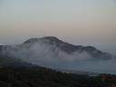 021. Mist over the Plakias bay - View from tavern Panorama (Πανόραμα), Mirfious (Μύρθιος) village, South Crete.