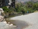 075. Mountain river with palm-trees - Souda beach (Σούδα). The very right edge of Plakias bay, South Crete.