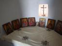 081. Altar - Timios Stavros church (Τίμιος Σταυρός). Skinaria village (Σκινάρια, Ρέθυμνο), South Crete.